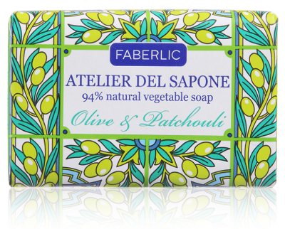 Мыло натуральное кусковое «Олива и пачули» Atelier del Sapone