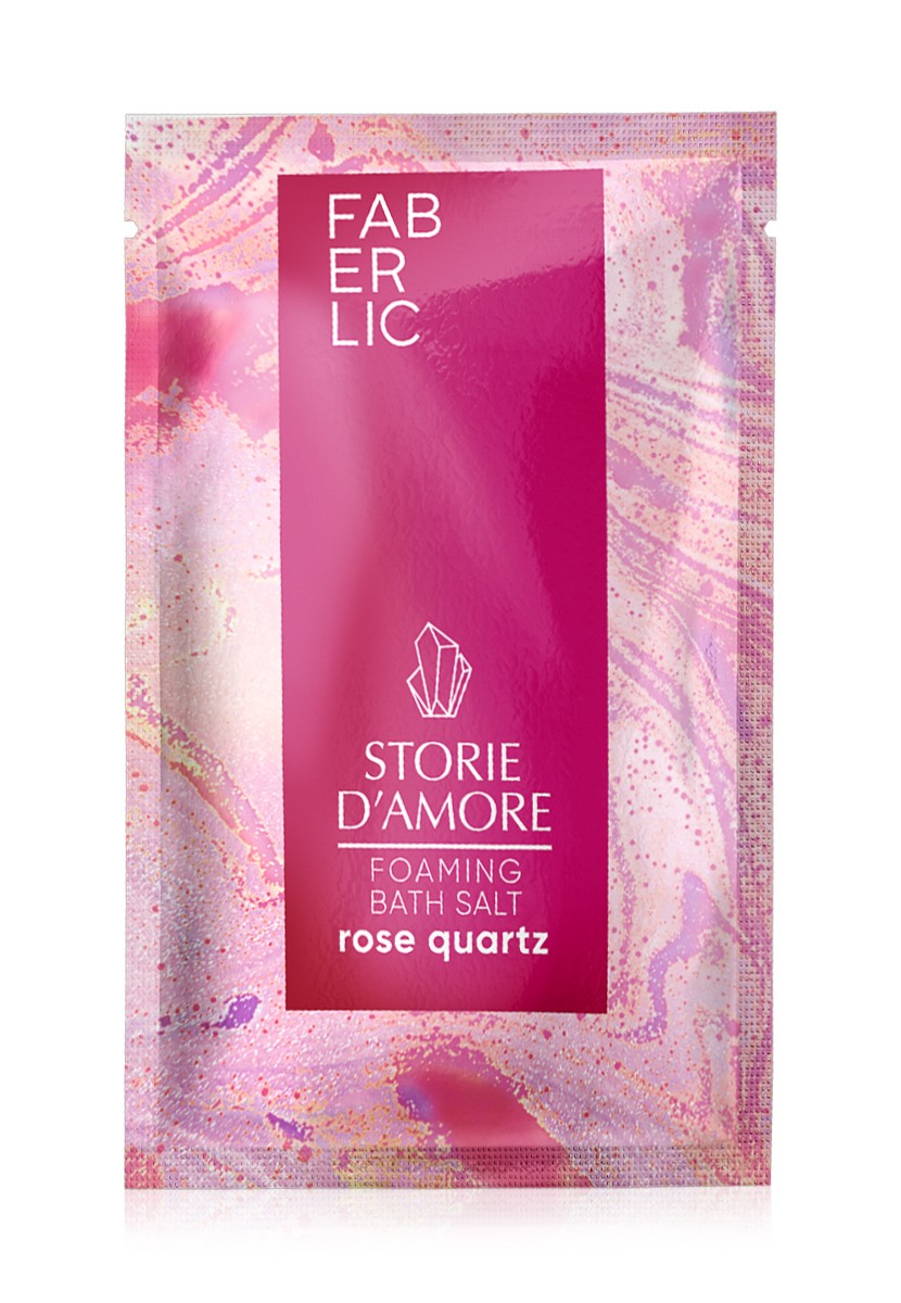 Соль для ванны с пеной «Розовый кварц» Storie d’Amore